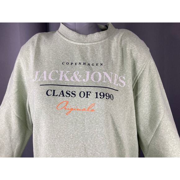 Jack & Jones Originals Sweat Crew Men's Medium Neck Snow Melan Copenhagen - Picture 4 of 11